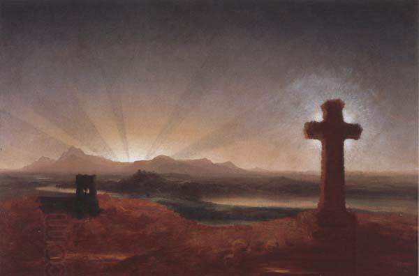 Thomas Cole Cross at Sunset China oil painting art
